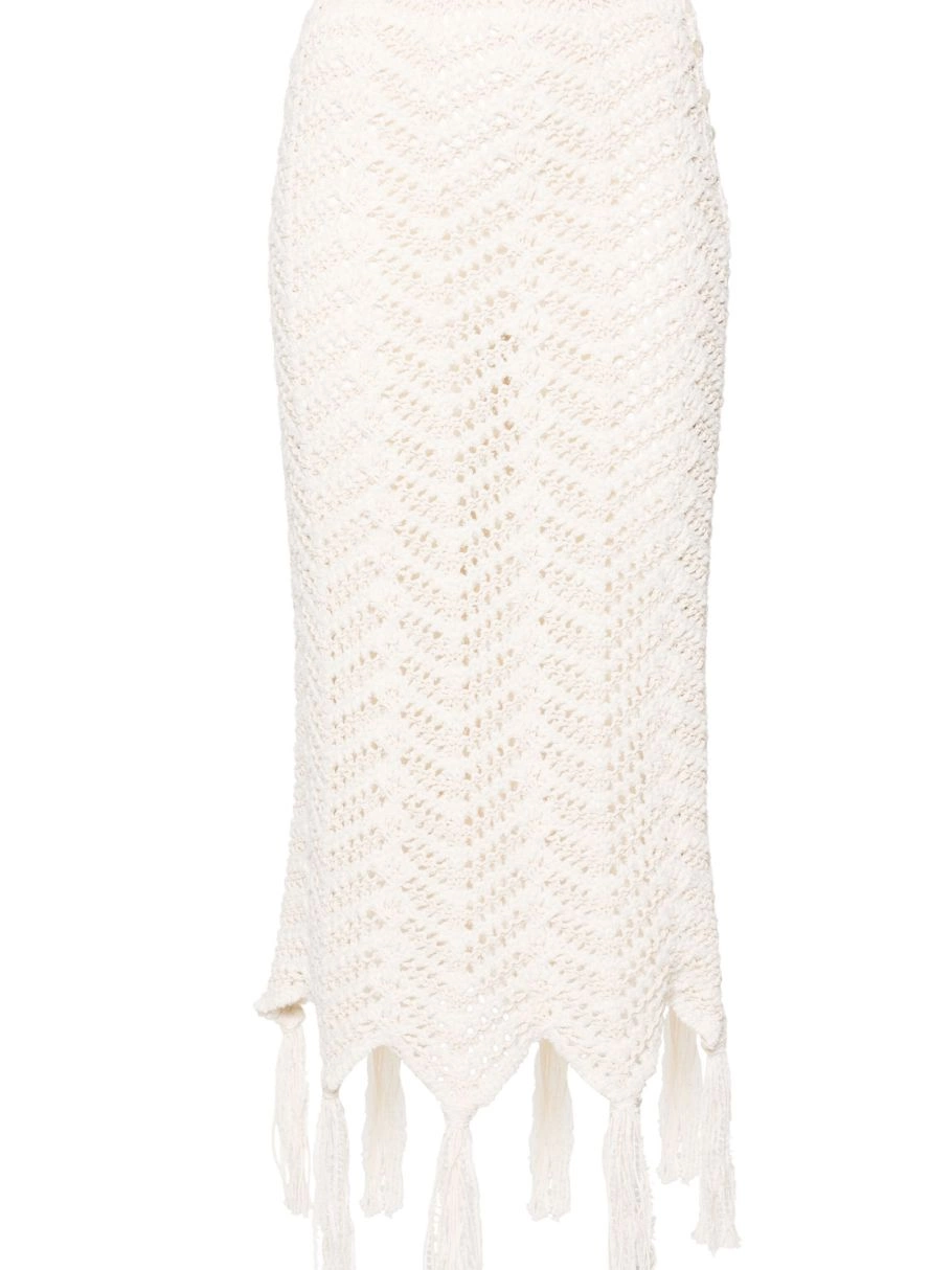 Affordable skirt Alanui chevron-knit Women maxi 0727